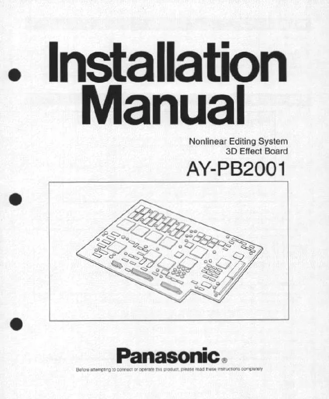 Mode d'emploi PANASONIC AYPB2001