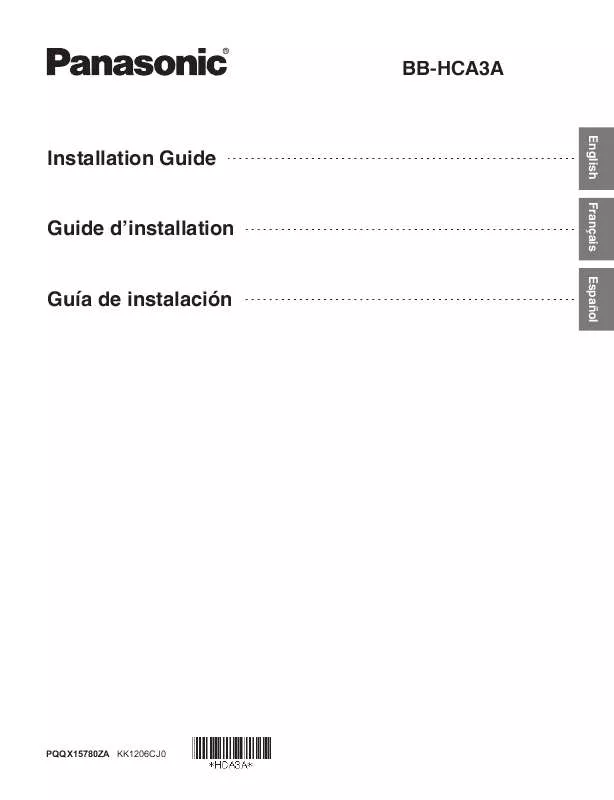 Mode d'emploi PANASONIC BB-HCA3A