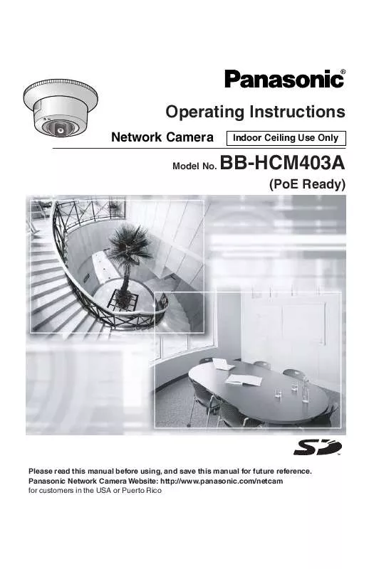 Mode d'emploi PANASONIC BB-HCM403A