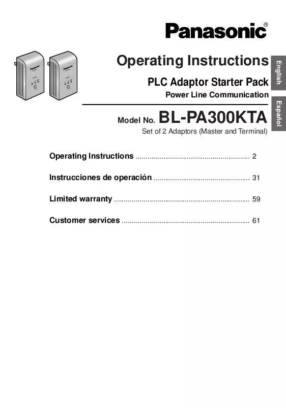 Mode d'emploi PANASONIC BLPA300KTA