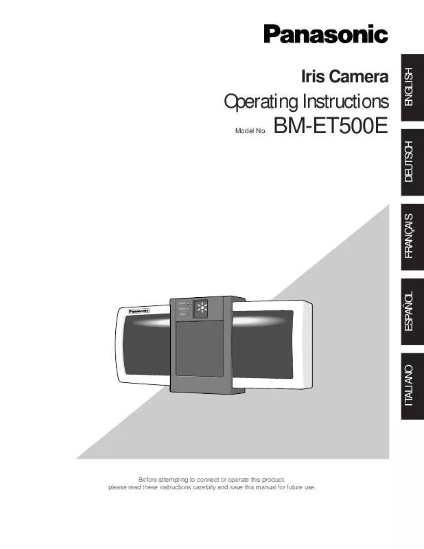 Mode d'emploi PANASONIC BMET500