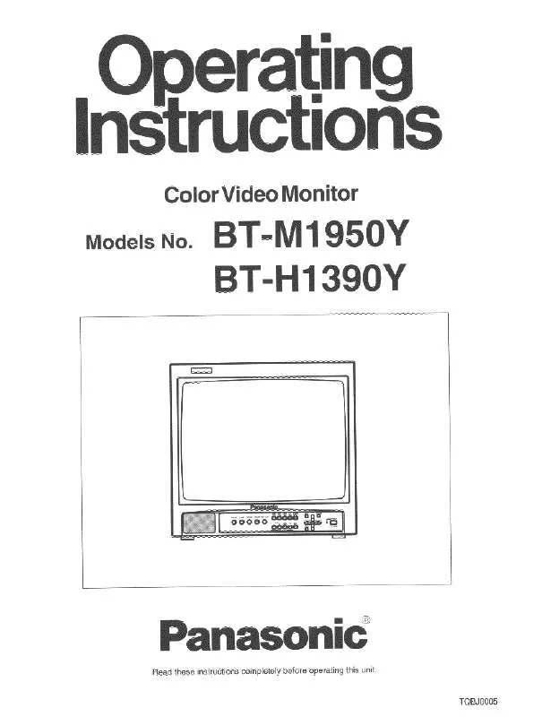 Mode d'emploi PANASONIC BT-H1390