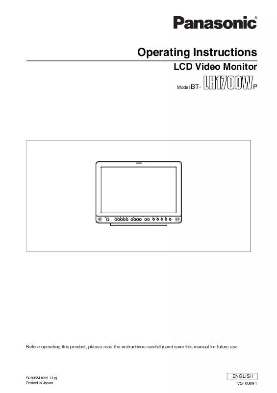 Mode d'emploi PANASONIC BT-LH1700