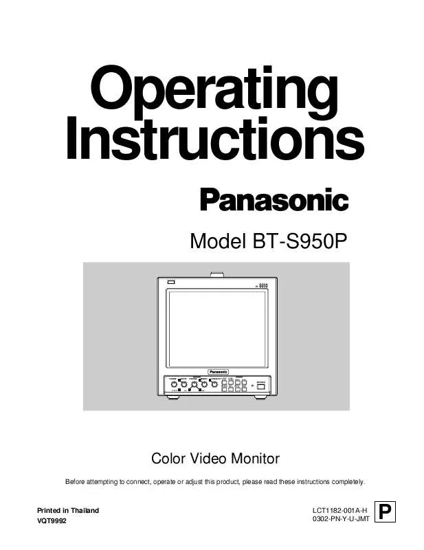 Mode d'emploi PANASONIC BT-S950P