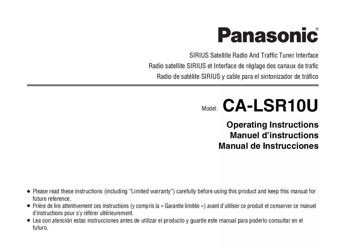 Mode d'emploi PANASONIC CA-LSR10U