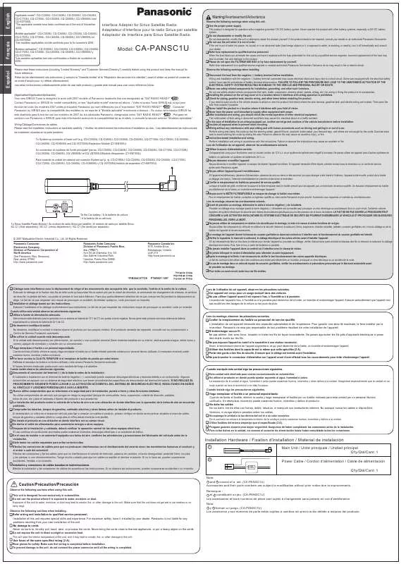 Mode d'emploi PANASONIC CA-PANSC1U