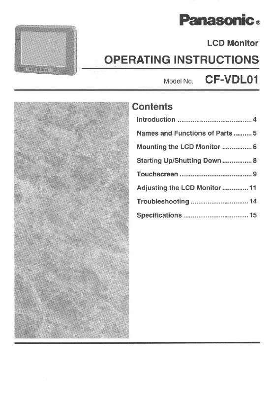 Mode d'emploi PANASONIC CF-VDL01