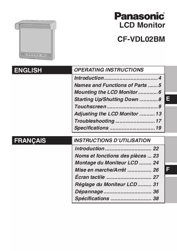 Mode d'emploi PANASONIC CF-VDL02BM