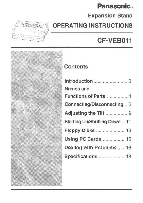 Mode d'emploi PANASONIC CF-VEB011