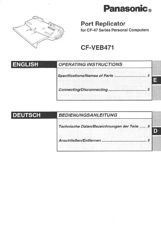 Mode d'emploi PANASONIC CF-VEB471W