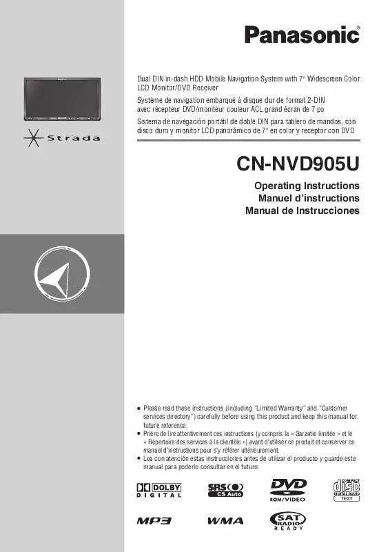 Mode d'emploi PANASONIC CN-NVD905