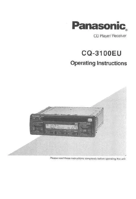 Mode d'emploi PANASONIC CQ-3100