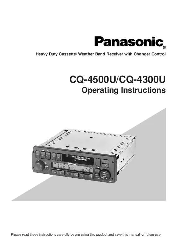 Mode d'emploi PANASONIC CQ-4300