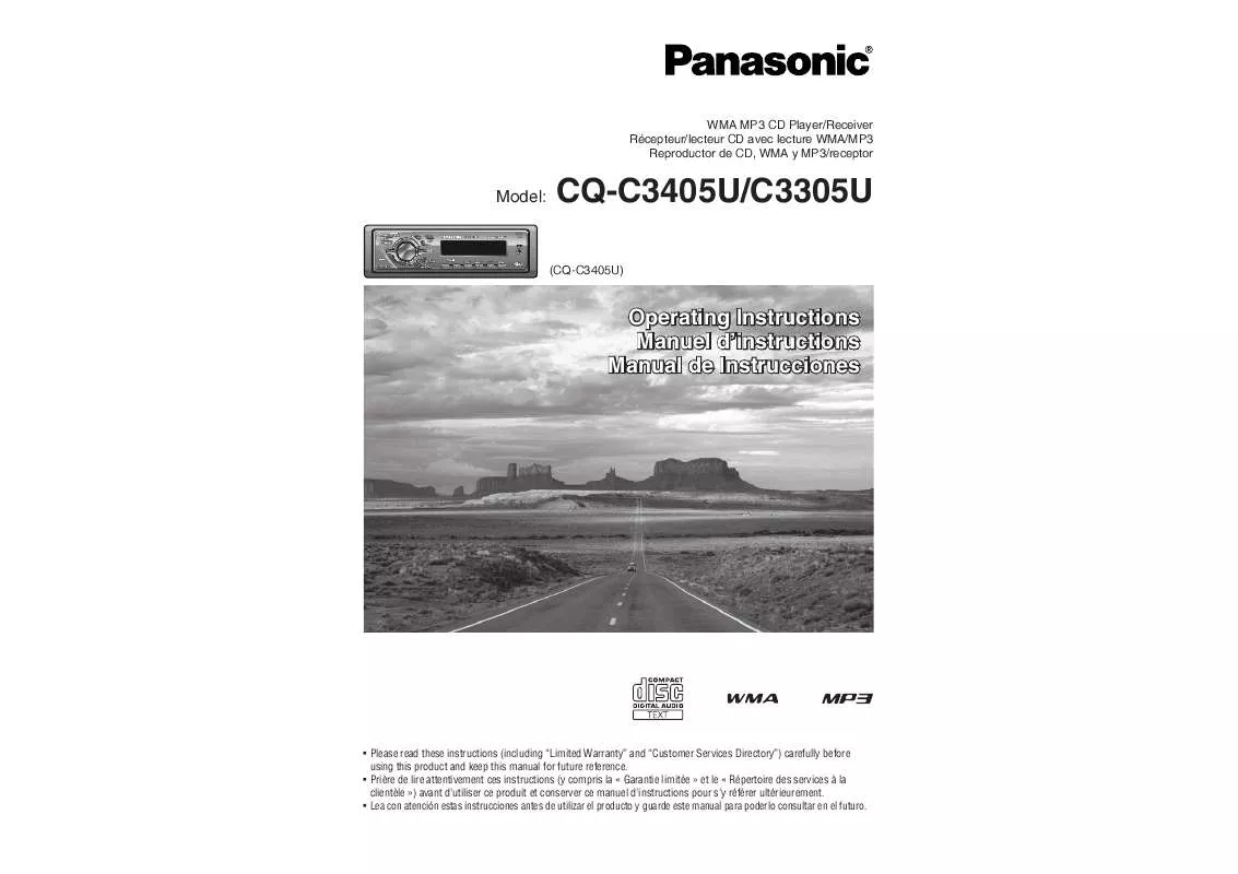 Mode d'emploi PANASONIC CQ-C3305