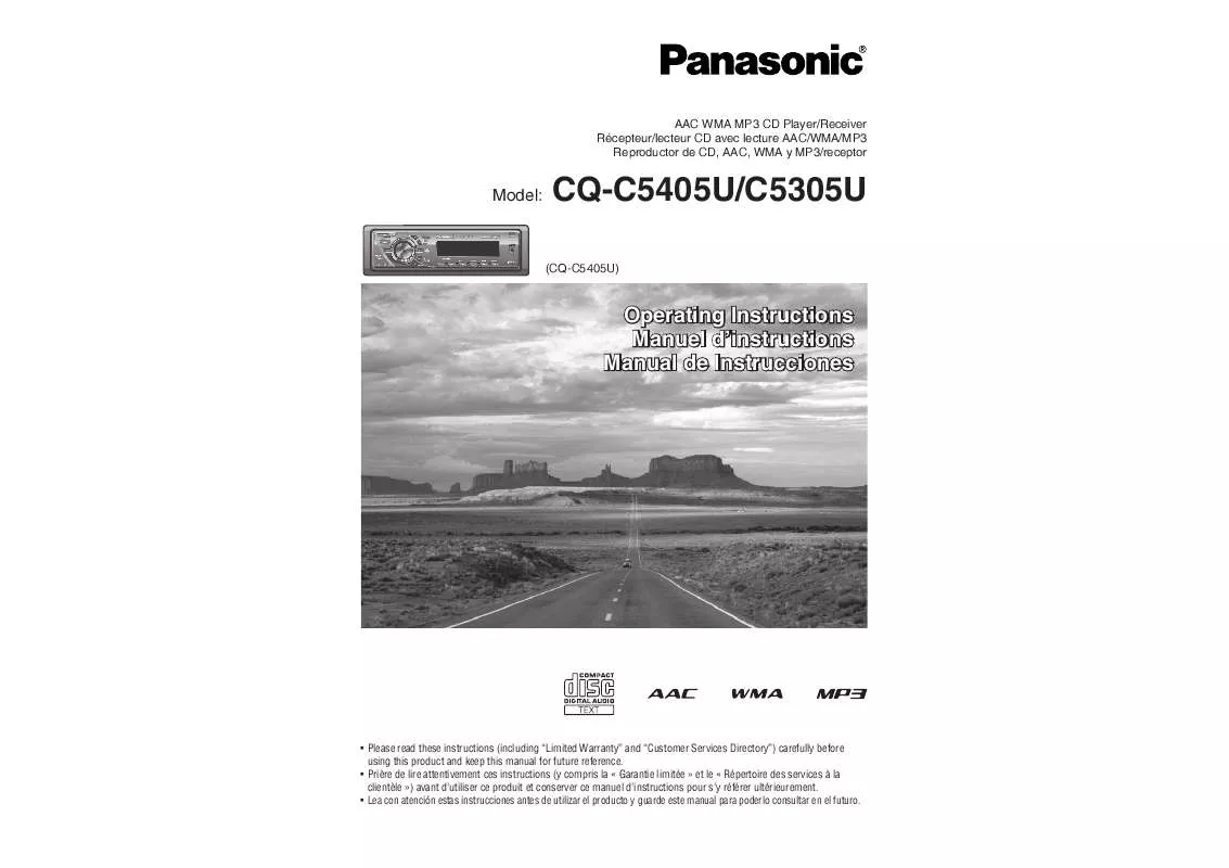 Mode d'emploi PANASONIC CQ-C5305