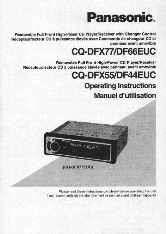 Mode d'emploi PANASONIC CQ-DF44