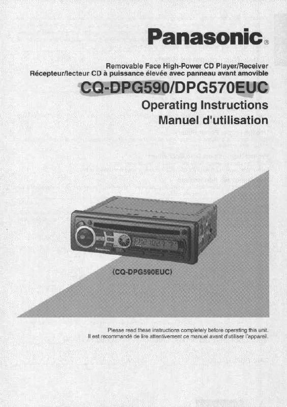 Mode d'emploi PANASONIC CQ-DPG590