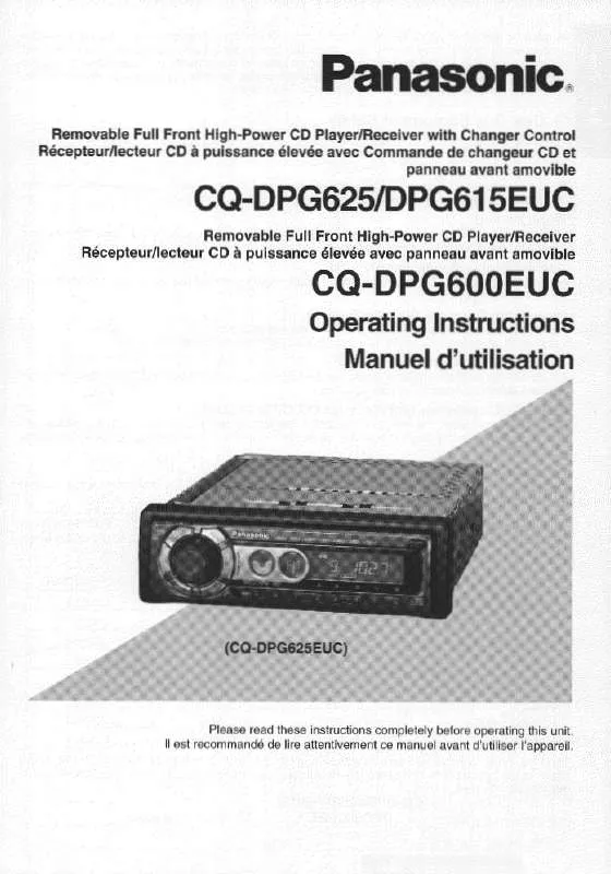 Mode d'emploi PANASONIC CQ-DPG600