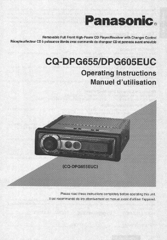 Mode d'emploi PANASONIC CQ-DPG605