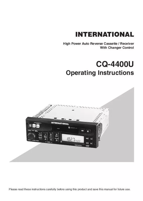 Mode d'emploi PANASONIC CQ-4400U