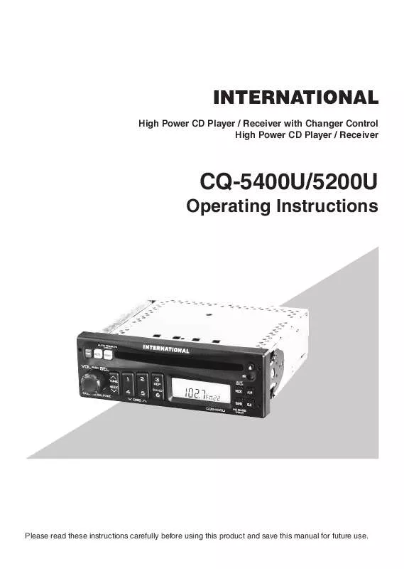 Mode d'emploi PANASONIC CQ-5200U