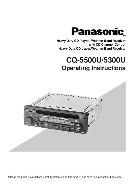 Mode d'emploi PANASONIC CQ-5500U