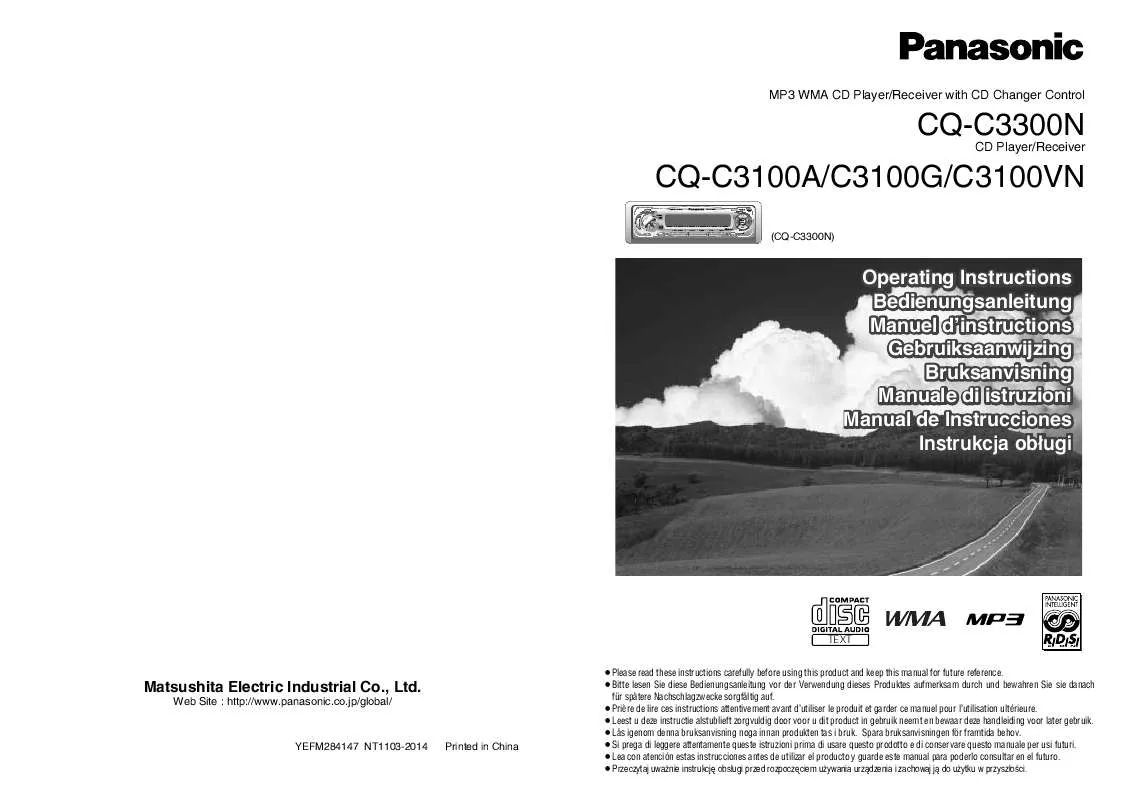 Mode d'emploi PANASONIC CQ-C3100AN