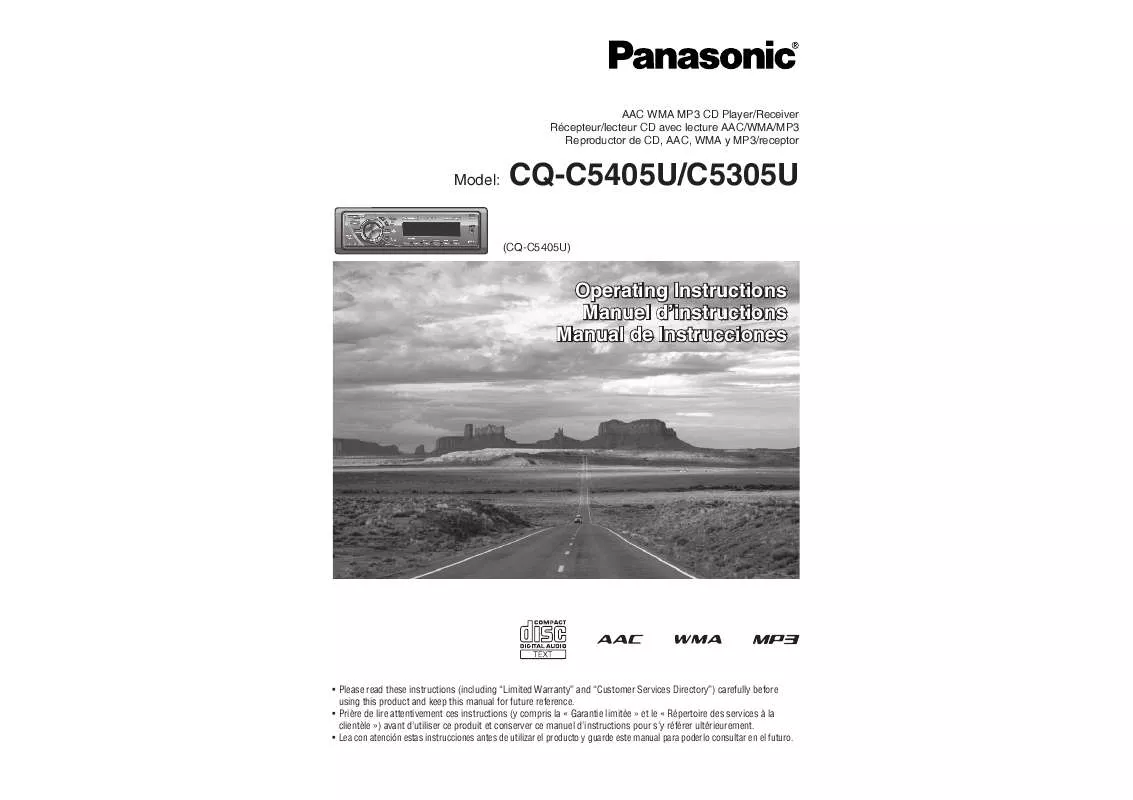 Mode d'emploi PANASONIC CQ-C5405U