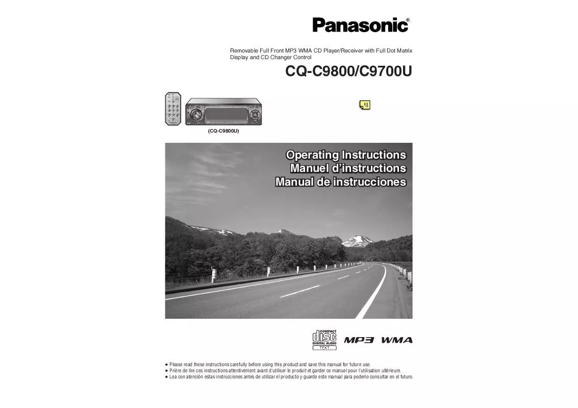 Mode d'emploi PANASONIC CQ-C9800U