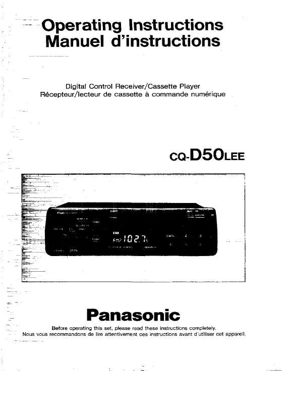 Mode d'emploi PANASONIC CQ-D50L