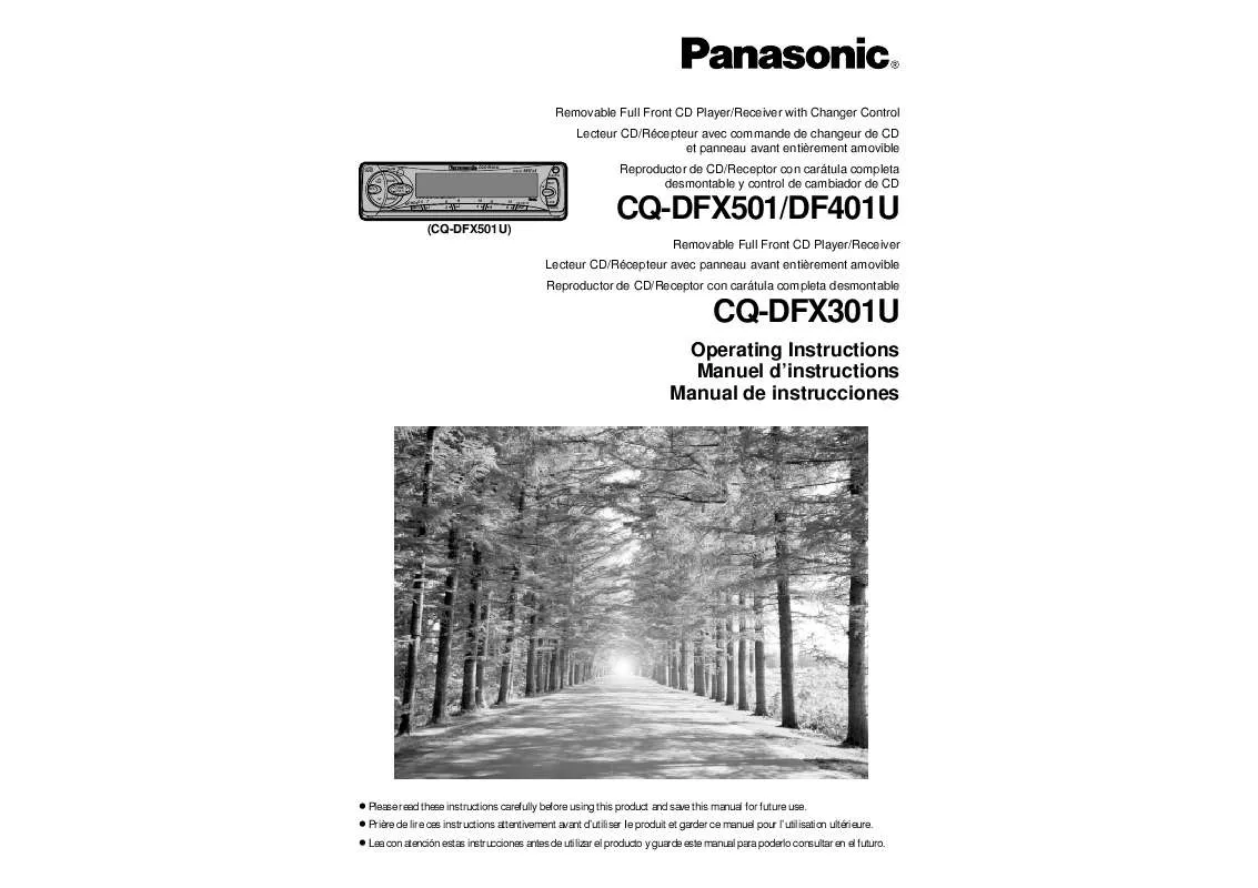 Mode d'emploi PANASONIC CQ-DF401U