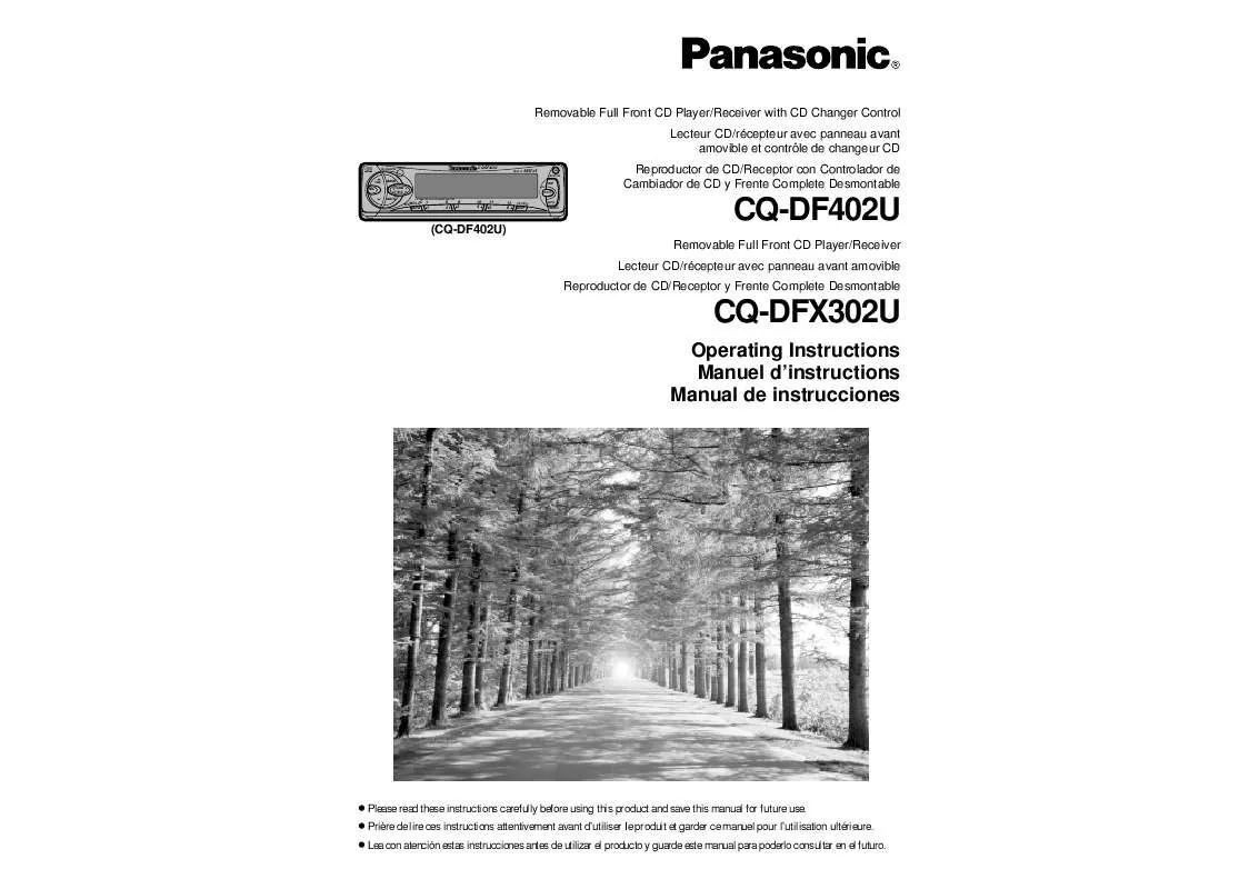 Mode d'emploi PANASONIC CQ-DF402U