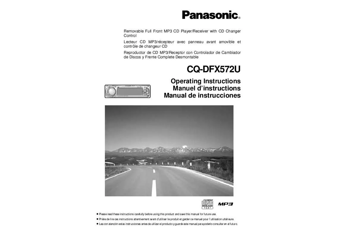 Mode d'emploi PANASONIC CQ-DFX572U