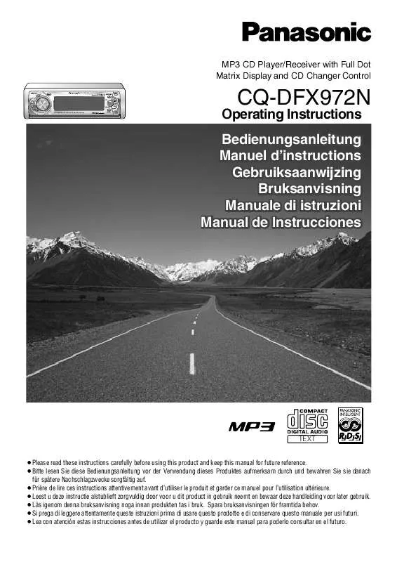 Mode d'emploi PANASONIC CQ-DFX972N