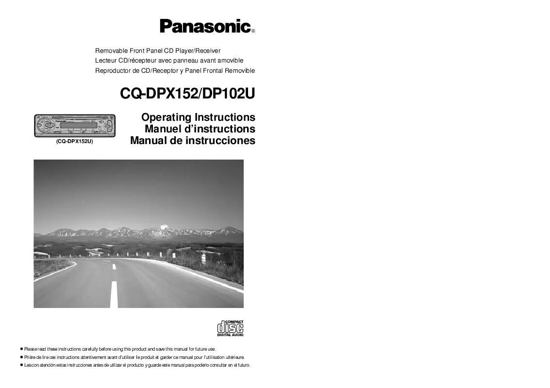 Mode d'emploi PANASONIC CQ-DP102U