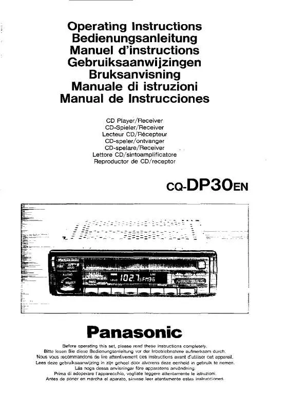 Mode d'emploi PANASONIC CQ-DP30E