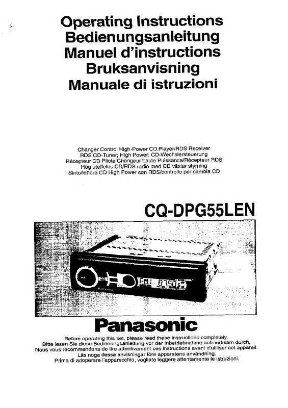 Mode d'emploi PANASONIC CQ-DPG55L