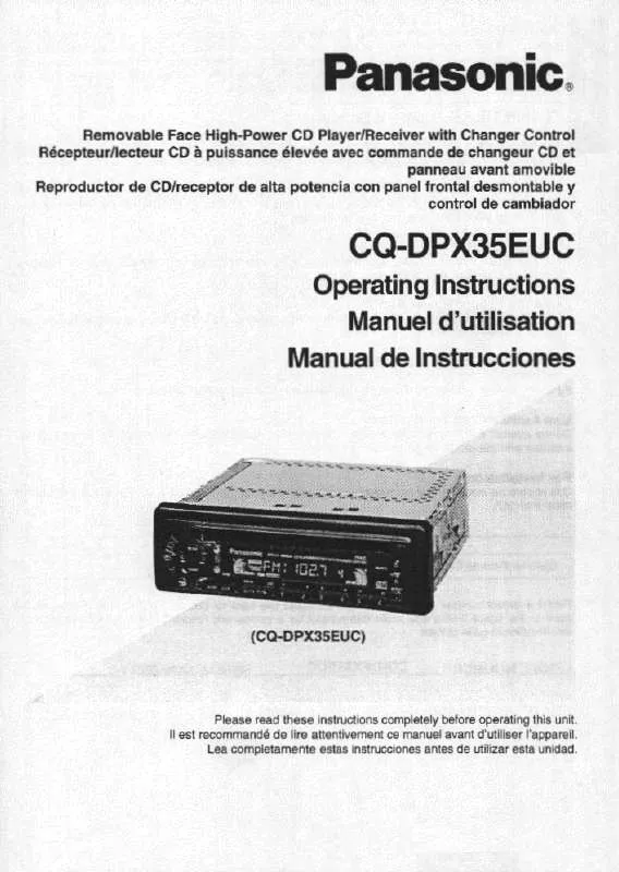 Mode d'emploi PANASONIC CQ-DPX35EUC