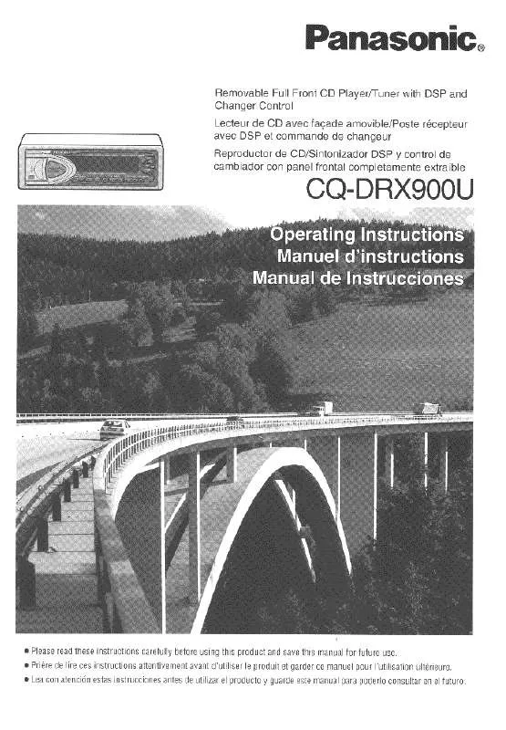 Mode d'emploi PANASONIC CQ-DRX900U