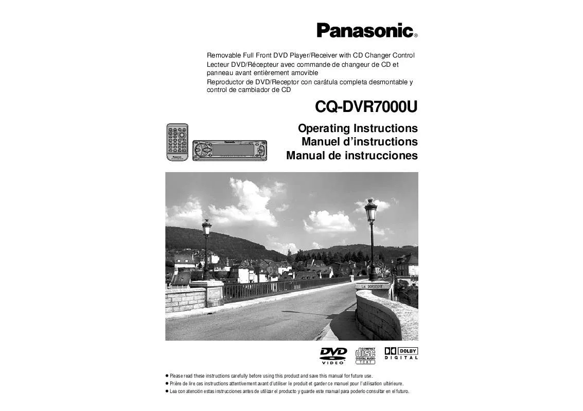 Mode d'emploi PANASONIC CQ-DVR7000U