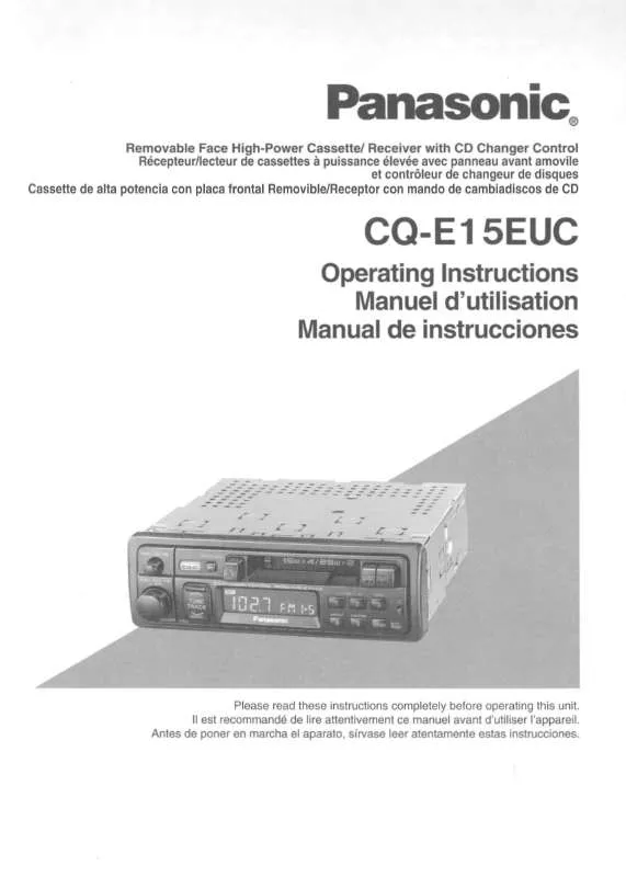 Mode d'emploi PANASONIC CQ-E15EUC