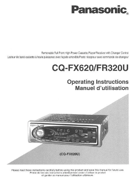 Mode d'emploi PANASONIC CQ-FR320U