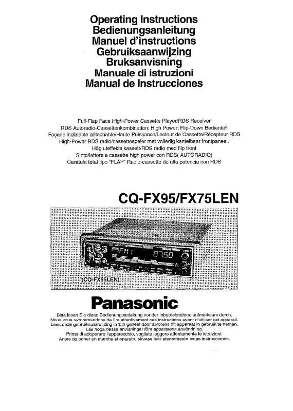 Mode d'emploi PANASONIC CQ-FX95