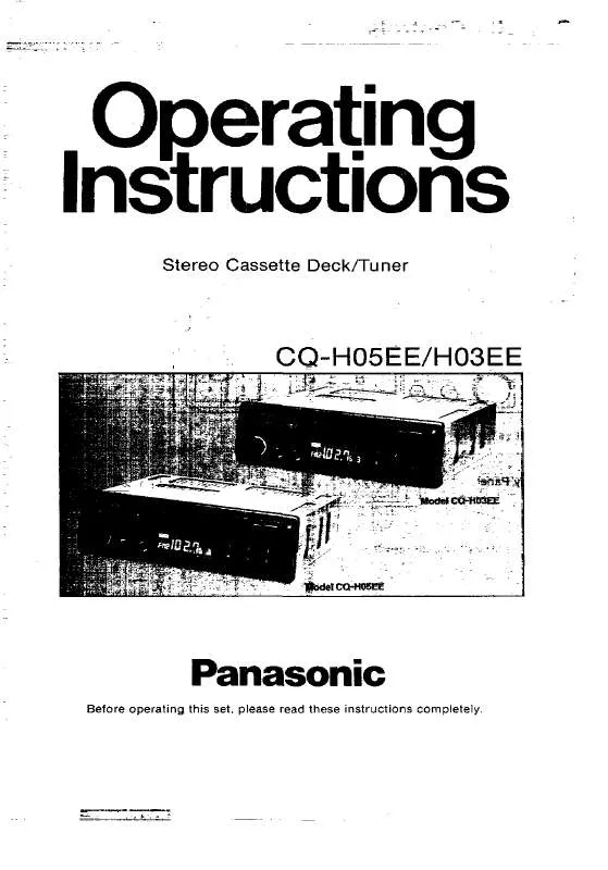 Mode d'emploi PANASONIC CQ-H03E