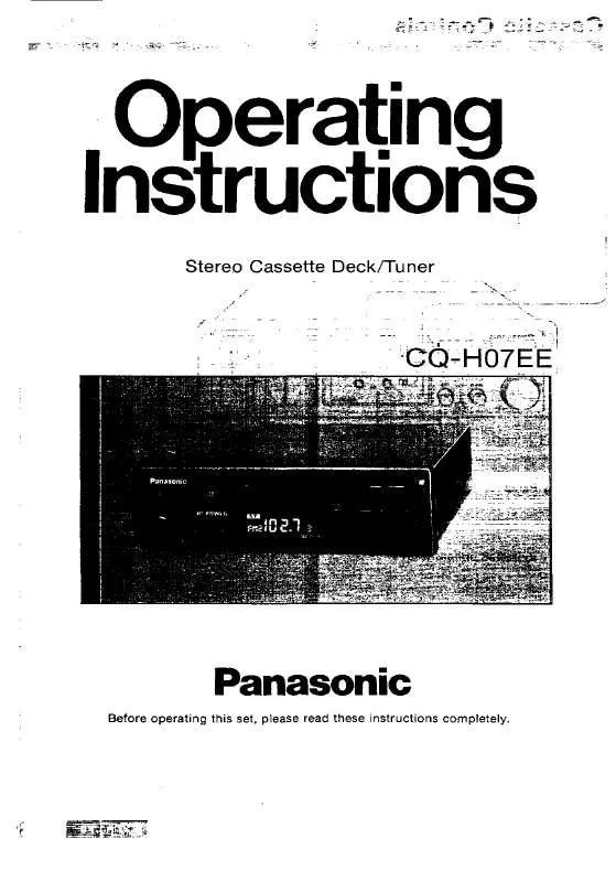 Mode d'emploi PANASONIC CQ-H07E