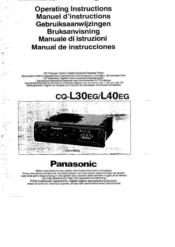 Mode d'emploi PANASONIC CQ-L30E