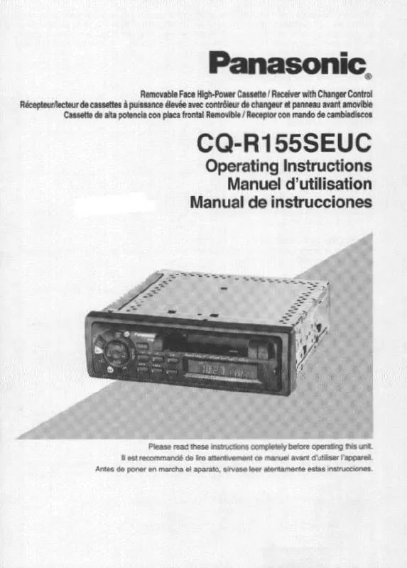 Mode d'emploi PANASONIC CQ-R155SEUC