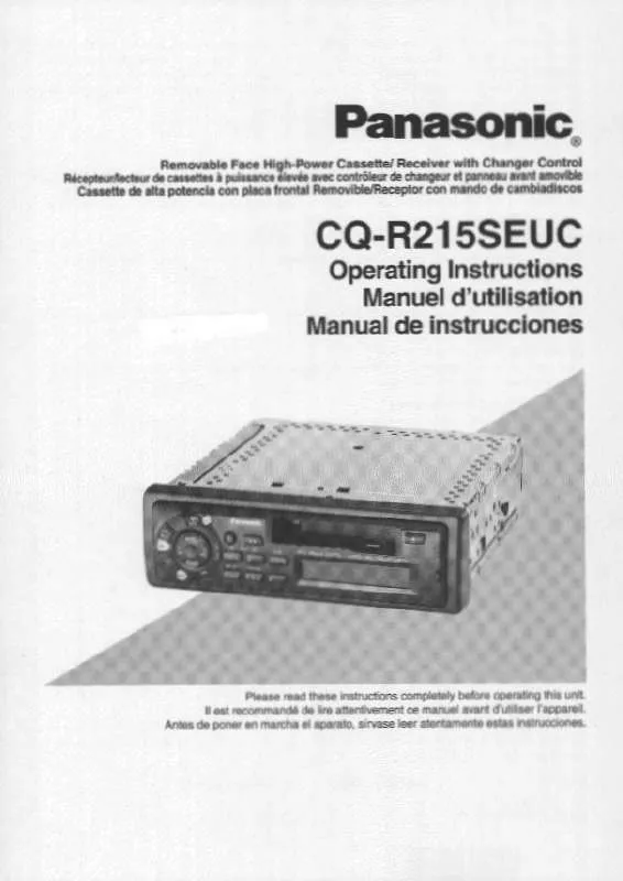 Mode d'emploi PANASONIC CQ-R215SEUC