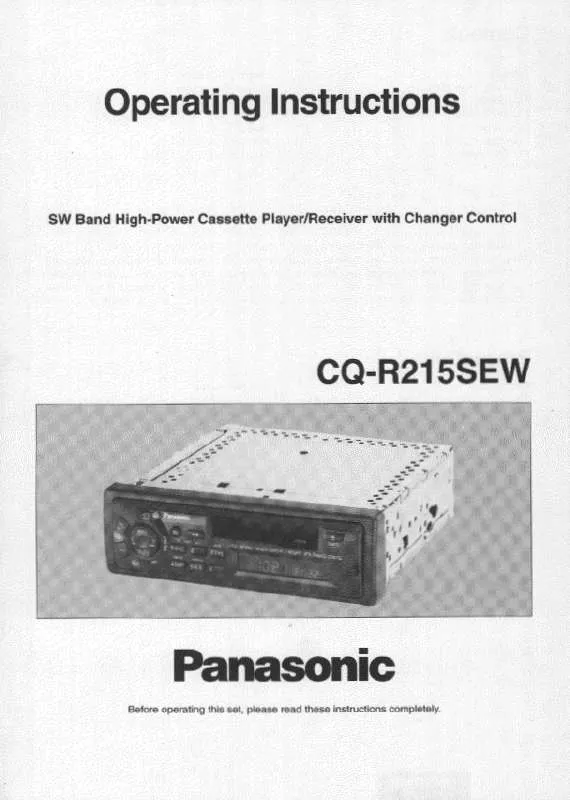 Mode d'emploi PANASONIC CQ-R215SEW