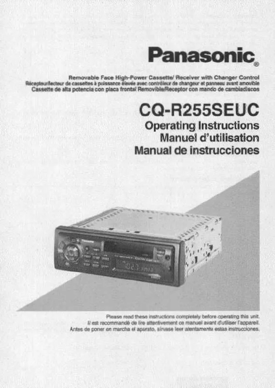 Mode d'emploi PANASONIC CQ-R255SEUC